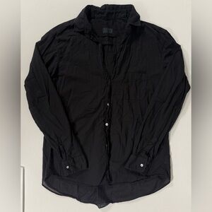 Grayson Frank & Eileen The Hero Black Button-Up Shirt Cotton Lightweight Women 2